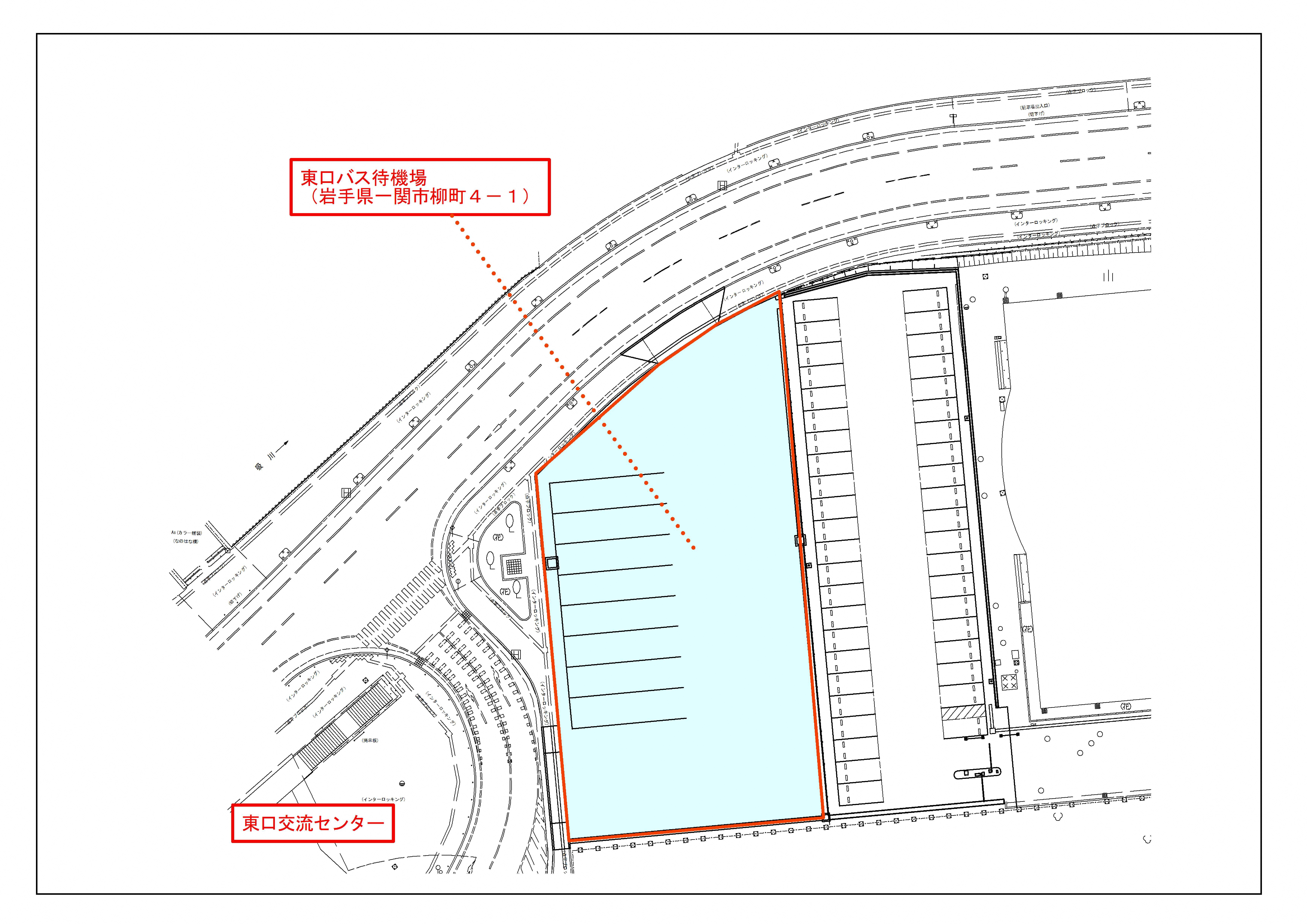 東口バス待機場位置図