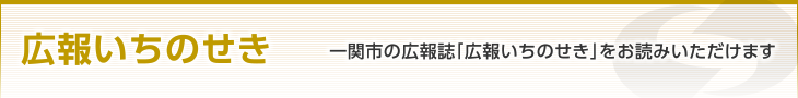 広報いちのせき